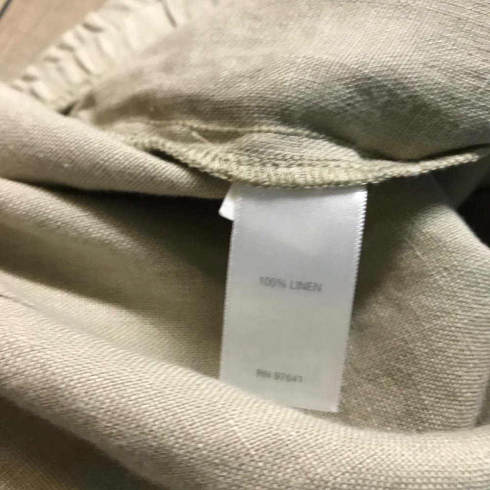 J. Jill Pants Love Linen Womens Size S Beige Pull On Elastic Beach Old Money NEW - Picture 6 of 11